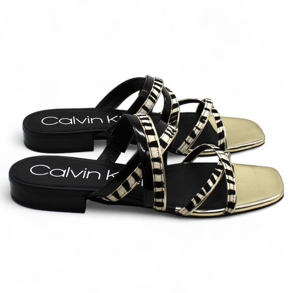 Womens Calvin Klein Strappy Flat Sandals - Picture 4 of 8